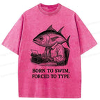 Kyoto-Lion Tuna At Work Washed T-Shirt