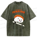 Kyoto Lion Washed T-Shirt for Daily Wear