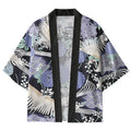 Kyoto-Lion Crane And Waves Kimono Cardigan