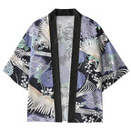 Kyoto-Lion Crane And Waves Kimono Cardigan