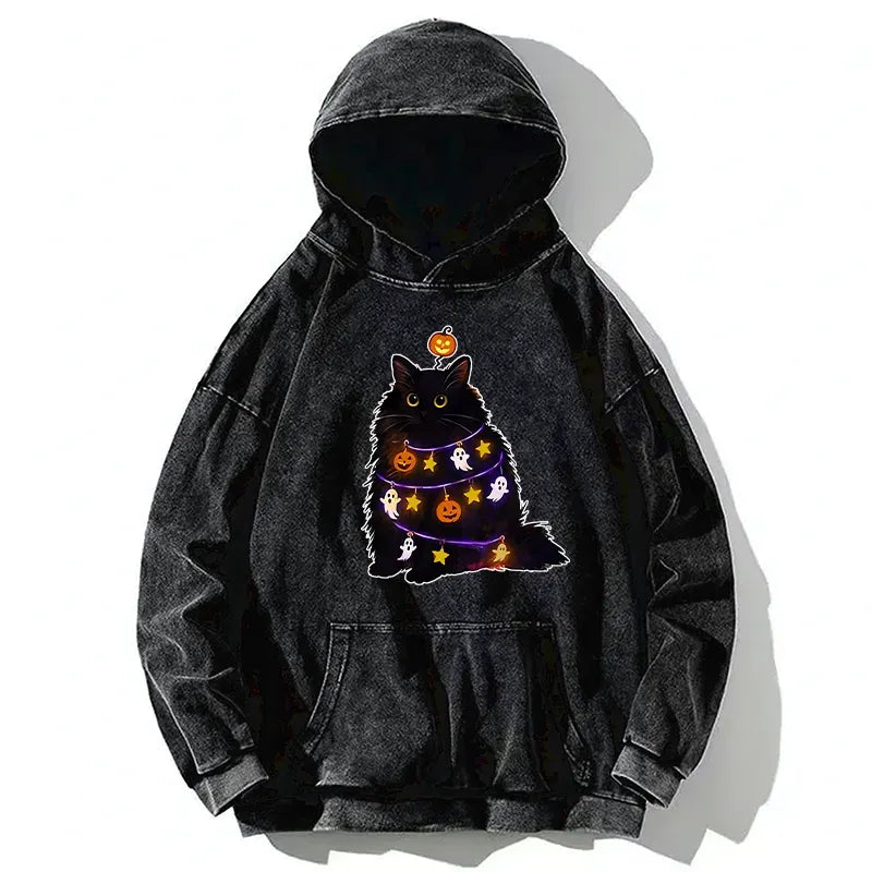 Halloween Cat Hoodie Unisex Gift Idea
