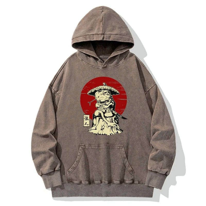 Unisex Japanese Frog Hoodie for Streetwear