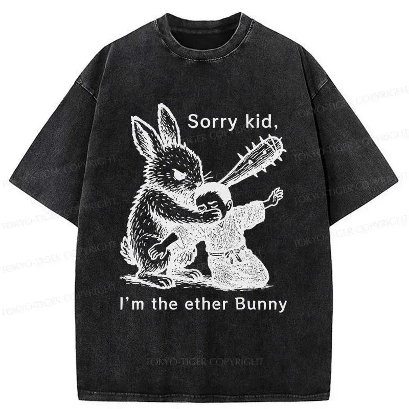 Japanese Funny Washed T-Shirt for Everyday