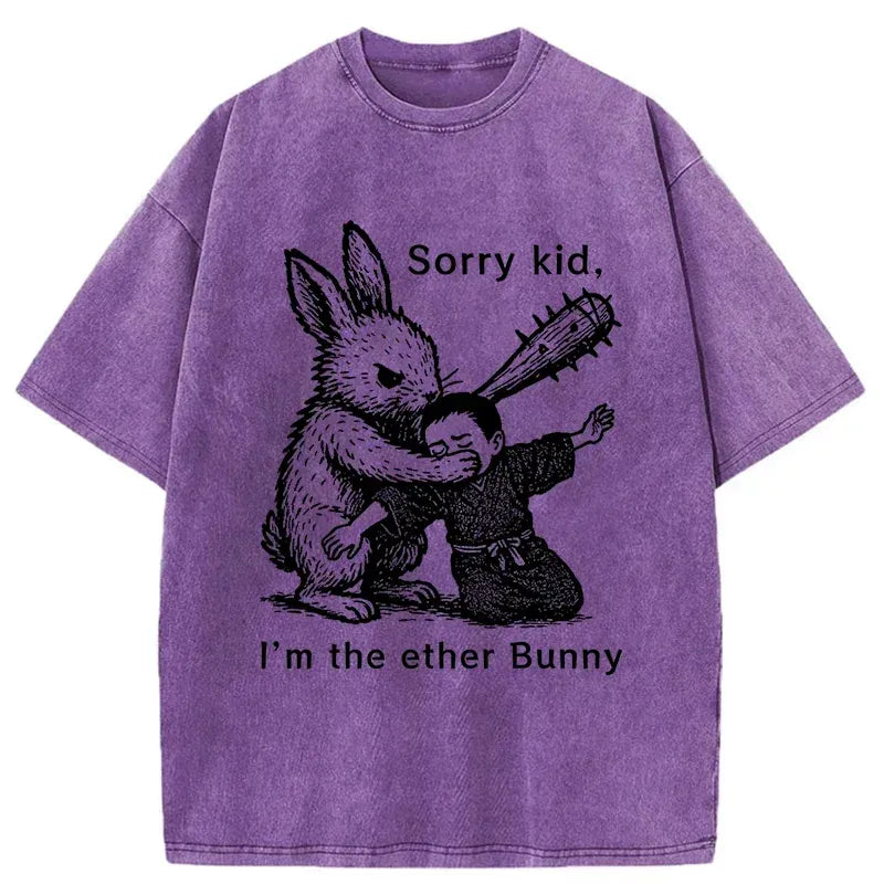Japanese Funny Washed T-Shirt for Everyday