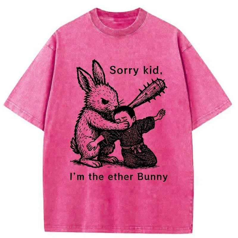 Japanese Funny Washed T-Shirt for Everyday