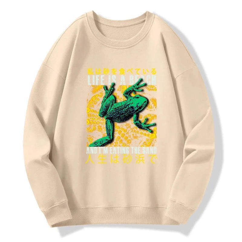 Kyoto-Lion Life Is A Beach I'M Eating The Sand Sweatshirt
