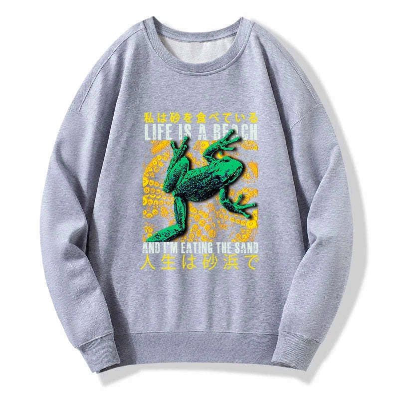 Kyoto-Lion Life Is A Beach I'M Eating The Sand Sweatshirt