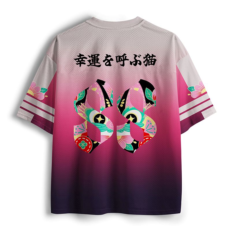 kyoto lucky cat mesh jersey