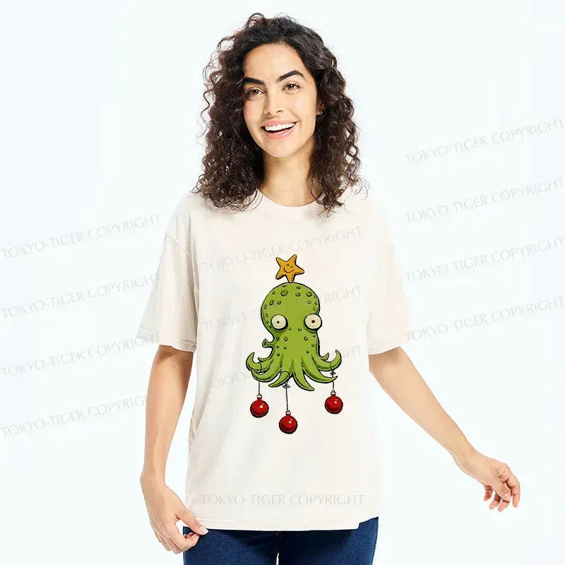 Washed cotton t-shirt for daily wear