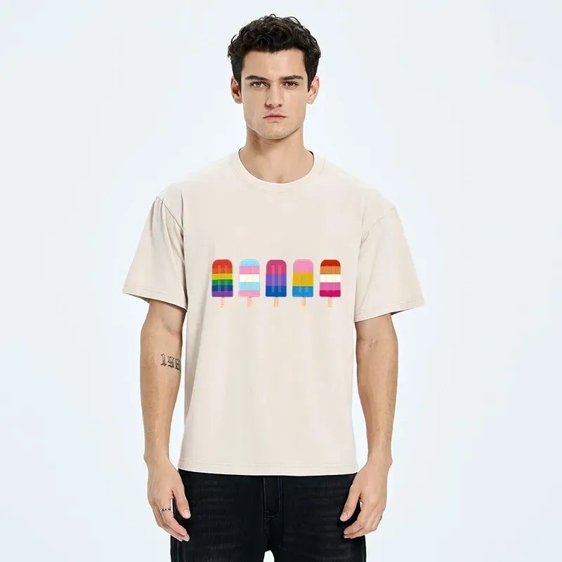 Kyoto-Lion Sweet Rainbow Tee for Summer Vacation