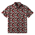 Japanese gothic skulls button-up shirt