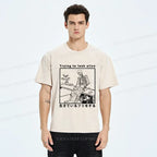 Kyoto-Lion Ironing Shell Washed T-Shirt