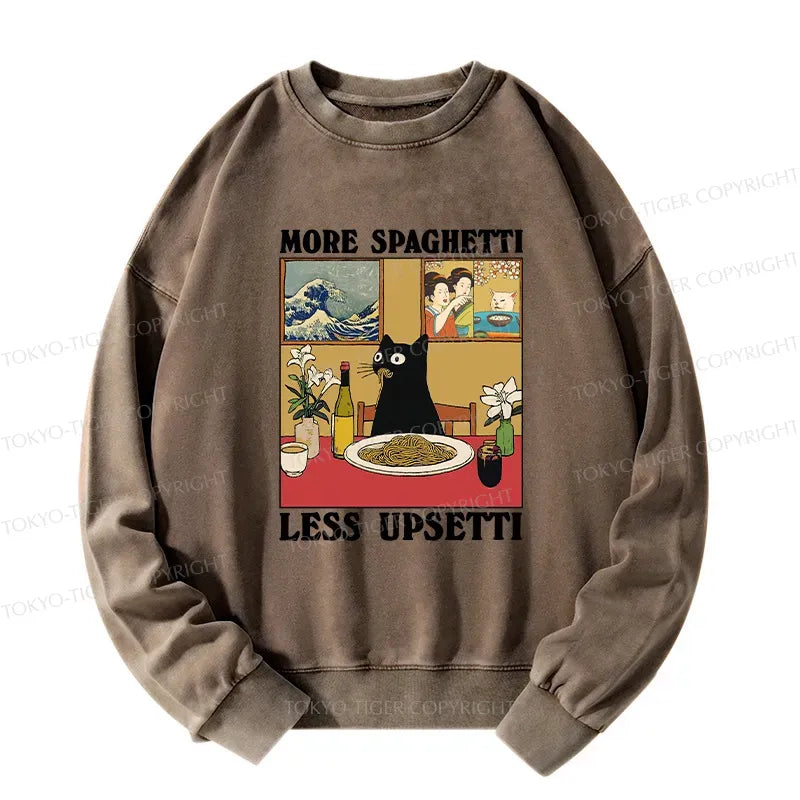 Cute Cat Pasta Vintage Sweatshirt