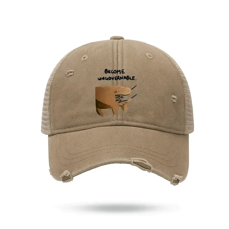 Kyoto-Lion Moo Deng Bites Someone's Arm Trucker Cap