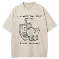 Unisex washed cat t-shirt gift idea