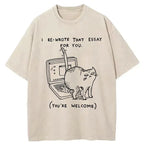Unisex washed cat t-shirt gift idea