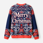 Kyoto-Lion Totem Reindeer Fuzzy Christmas Ugly Sweatshirt