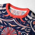 Kyoto-Lion Totem Reindeer Fuzzy Christmas Ugly Sweatshirt