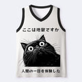 Kyoto Cat Tank Top for Streetwear