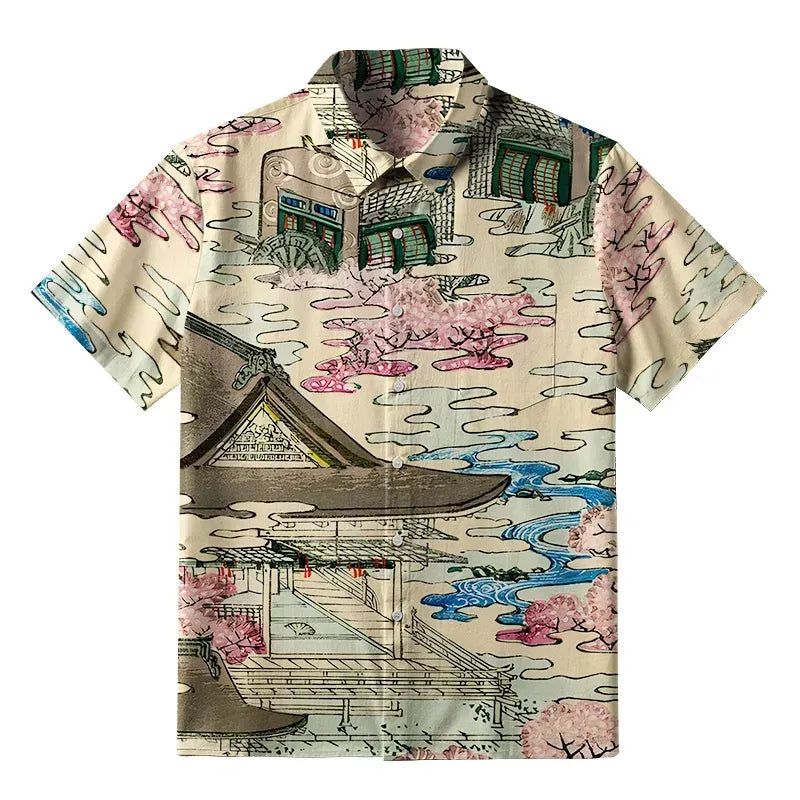 Unisex Cotton Japanese Shirt for Daily Wear