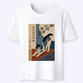 Kyoto-Lion Stretching Blue Cat Warm Calm Days Classic T-Shirt
