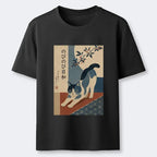 Ukiyo-e Style Calm Cat T-Shirt for Vacation