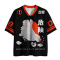 Unisex kanji mesh jersey casual streetwear