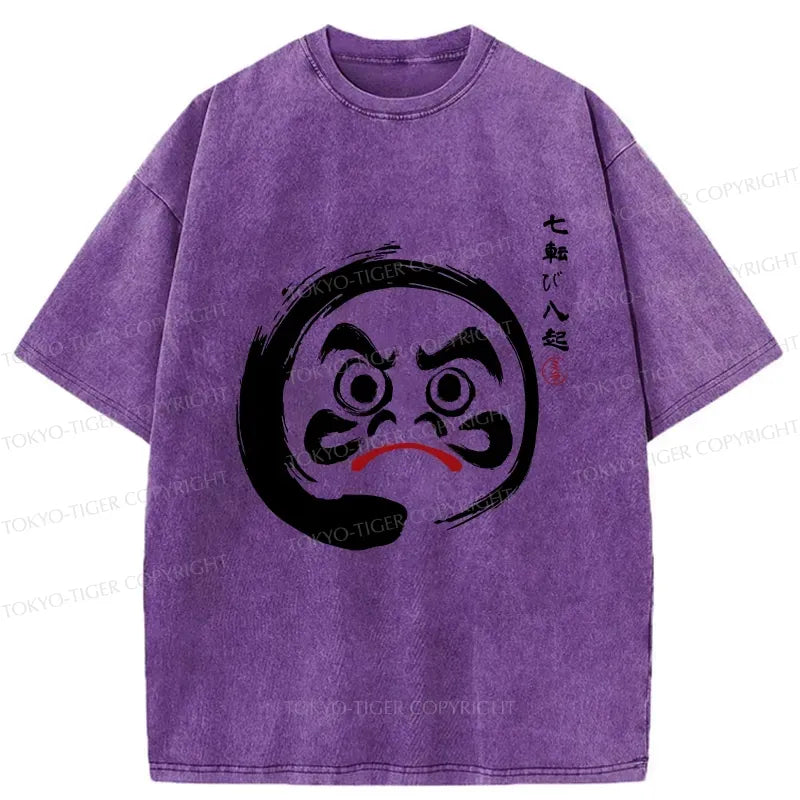 Kyoto-Lion Retro Daruma Enso Washed T-Shirt