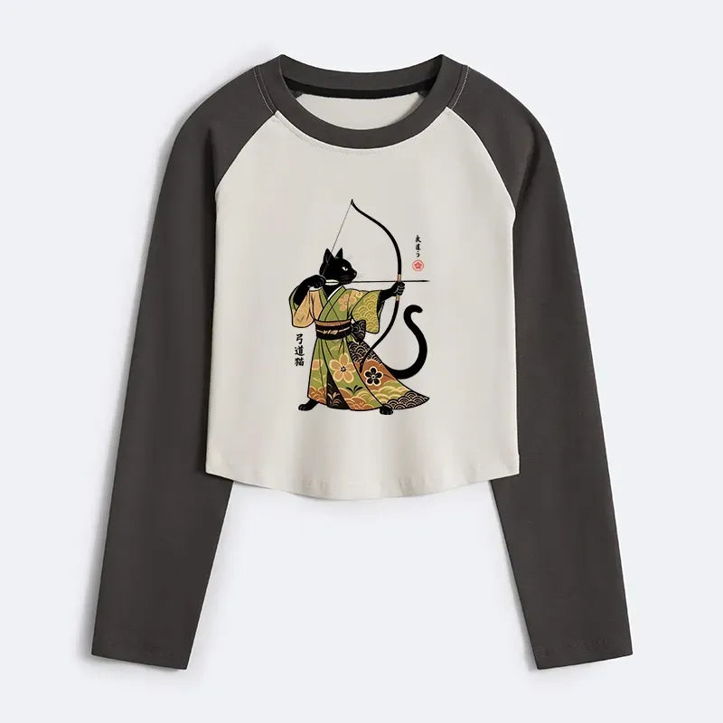 Cute Japan Cat Tee for Summer Vacation
