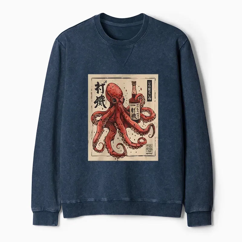 Unisex Terry Sweatshirt with Japanese Art Print