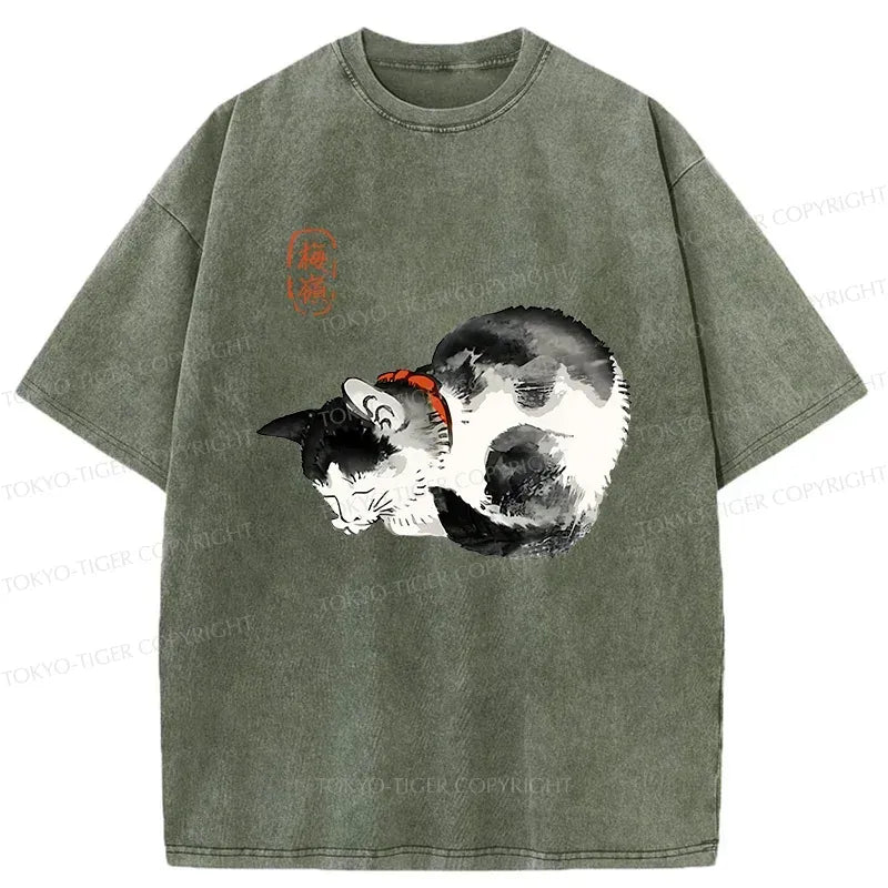 Kyoto-Lion Japanese Kitten Washed T-Shirt