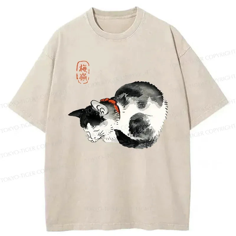 Kyoto-Lion Japanese Kitten Washed T-Shirt