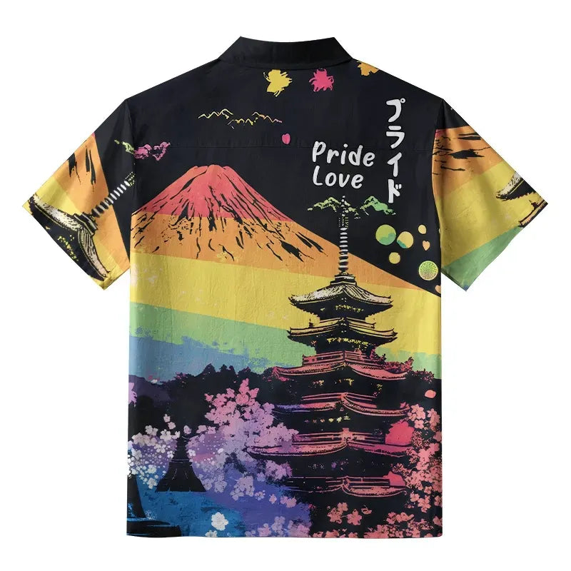 Vintage Ukiyo-e Streetwear Shirt for Daily Wear