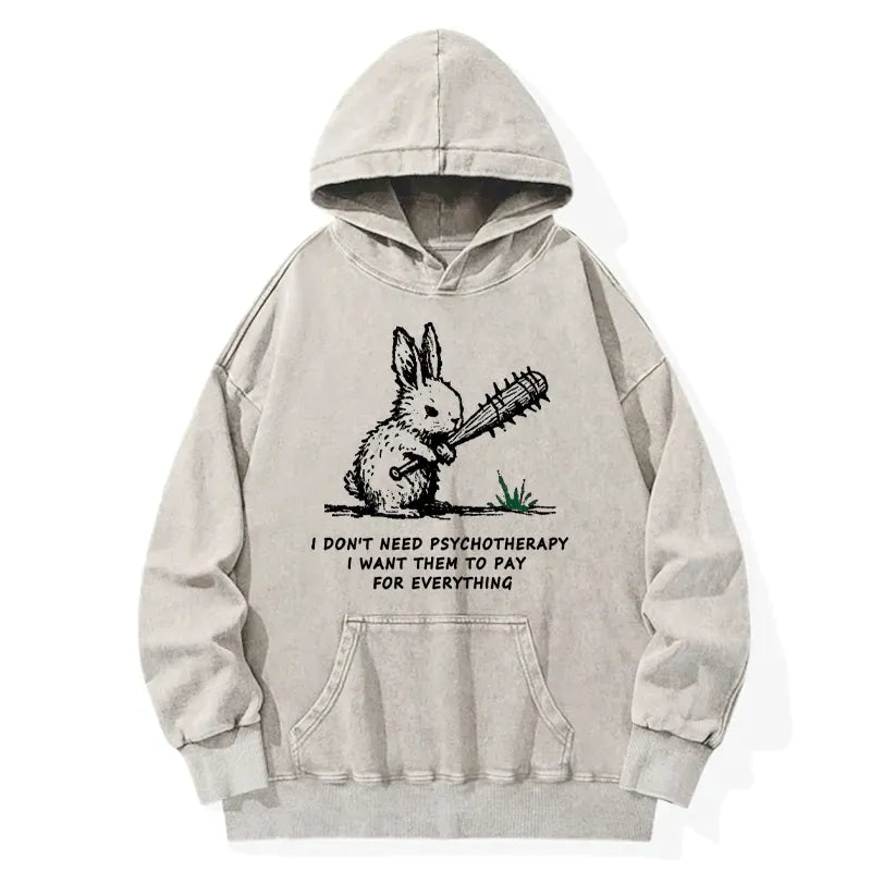 Vintage Japanese Rabbit Streetwear Hoodie