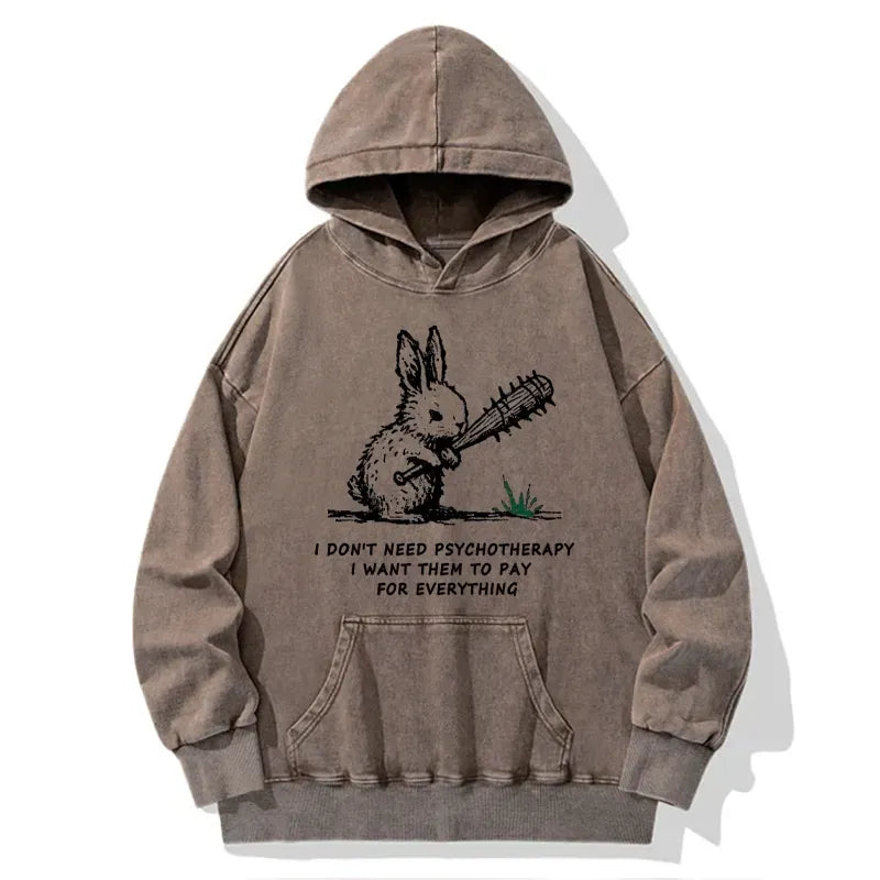 Vintage Japanese Rabbit Streetwear Hoodie