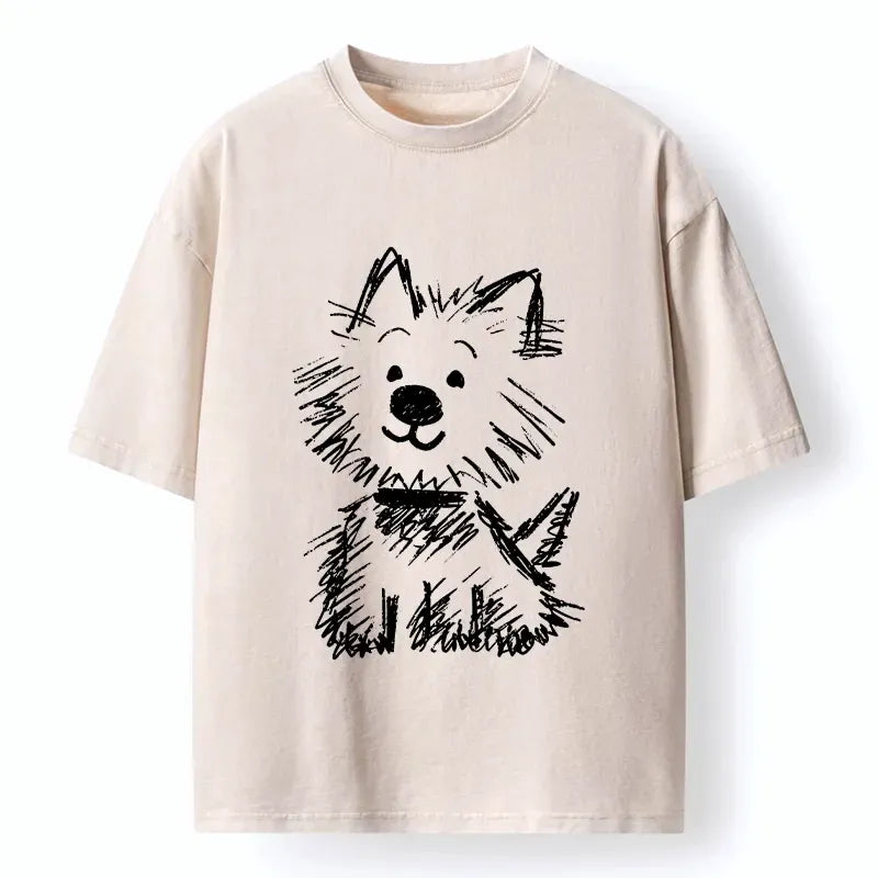 Japanese Style Dog T-Shirt on Sale