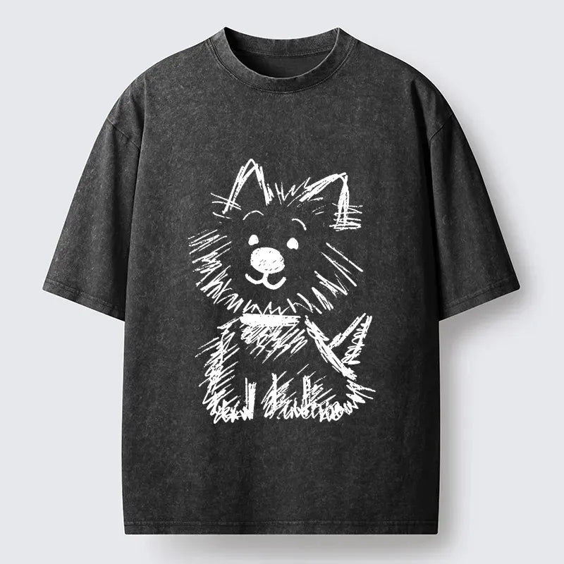 Japanese Style Dog T-Shirt on Sale