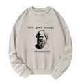 Japanese Meme Washed Sweatshirt for Daily Wear