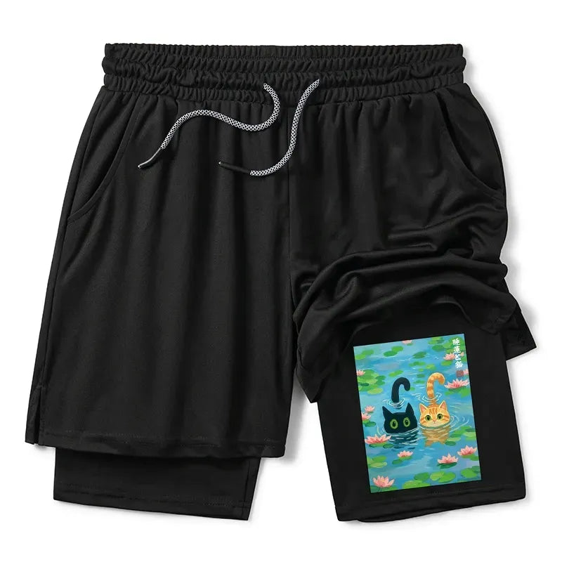 Unisex Lotus Pond Shorts for Vacation