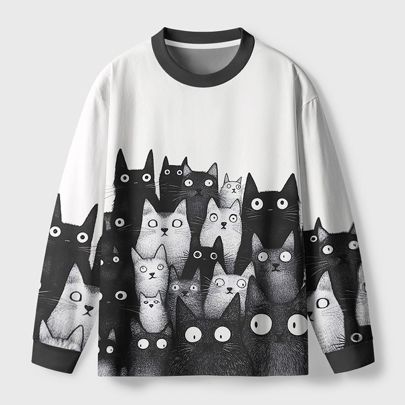 Kyoto-Lion The Judgmental Stare Of Cats Eco-Friendly Long Sleeve T-Shirt