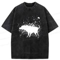 Kyoto-Lion Tumbling Dog Washed T-Shirt