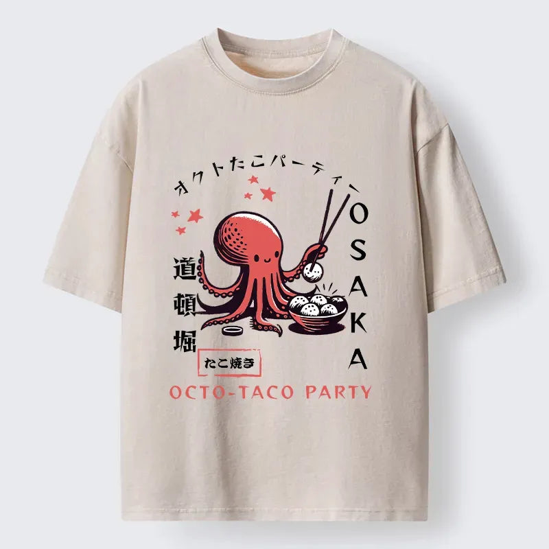 Cute Octopus Washed T-Shirt