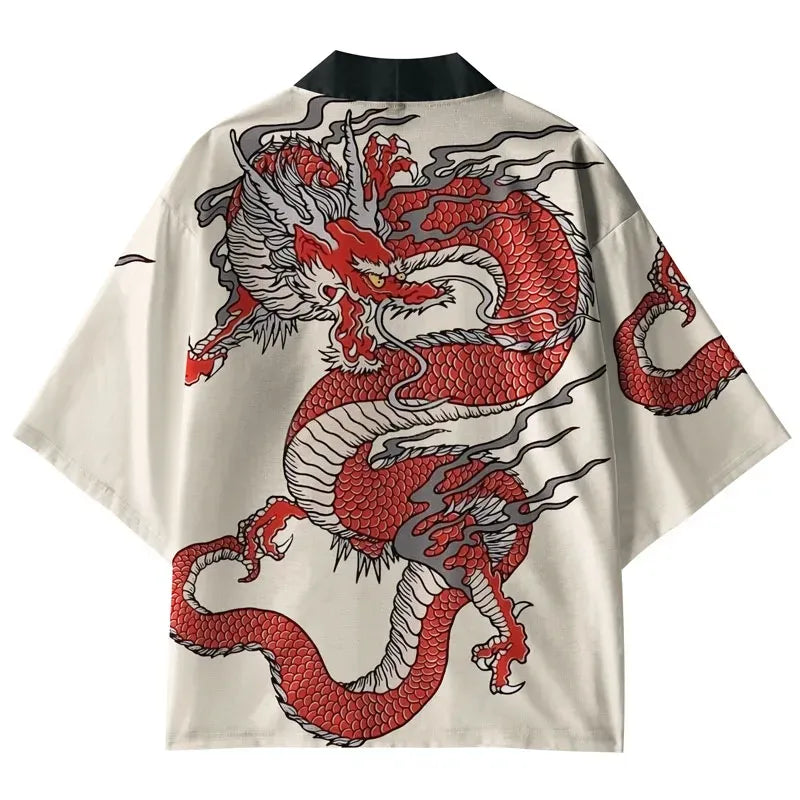 kyoto lion dragon pattern haori jacket