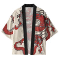 Kyoto-Lion Dragon Pattern Kimono Cardigan