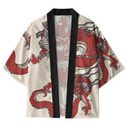 Kyoto-Lion Dragon Pattern Kimono Cardigan