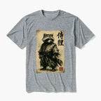 Kyoto-Lion Retro Raccoon Samurai Cotton Blend T-Shirt