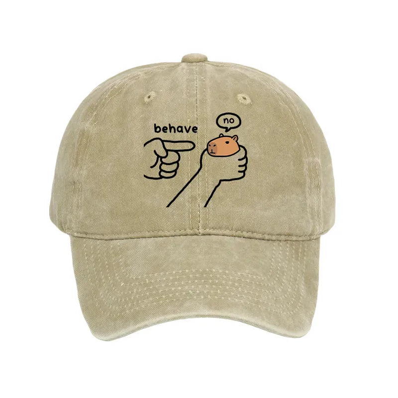 Kyoto-Lion Dishonest Capybara Washed Cap