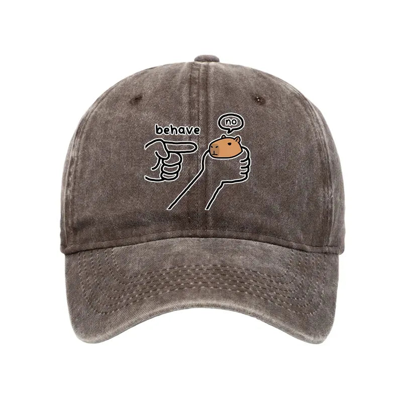 Kyoto-Lion Dishonest Capybara Washed Cap