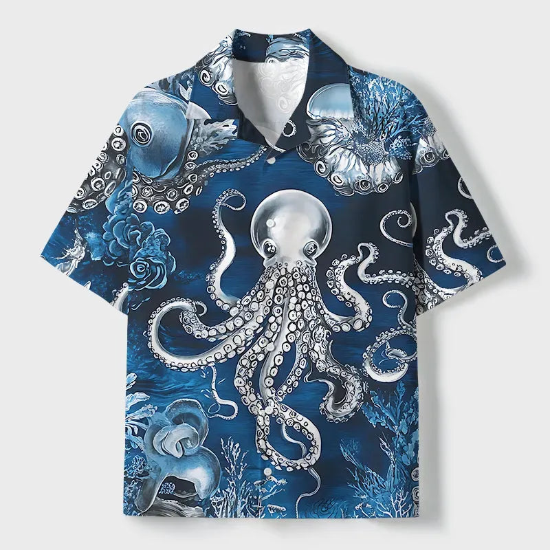 Vintage Ukiyo-e Octopus Shirt