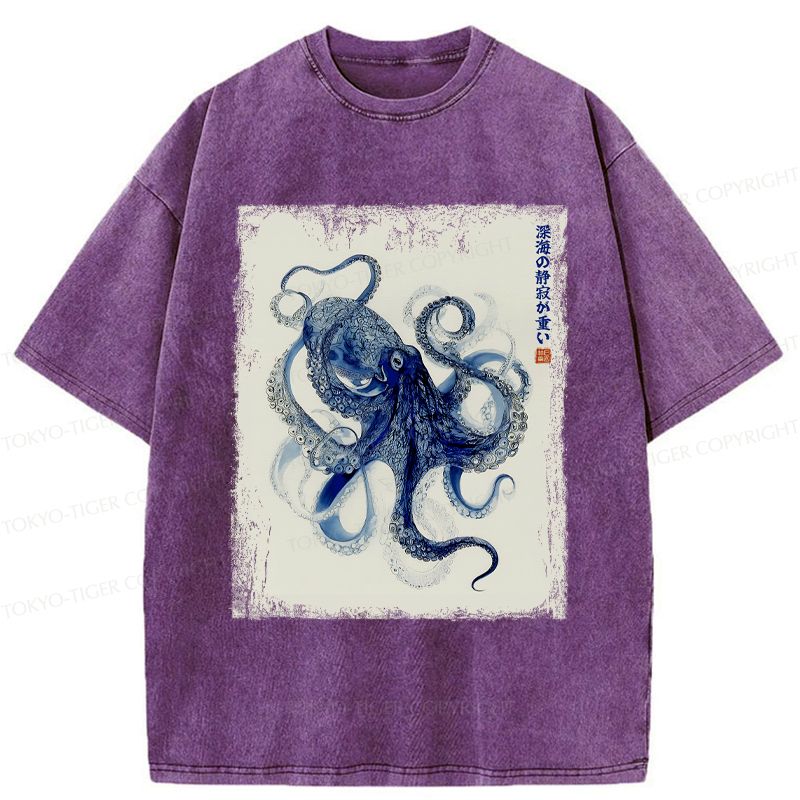 Ukiyo-e Octopus T-Shirt for Summer